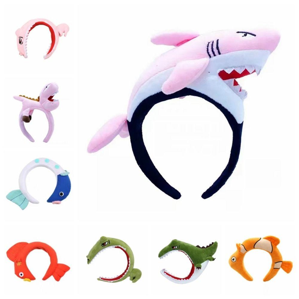 Animal Shark Hairband Cartoon Hair Accessories Novelty Dinosaur Headband Performance Events