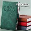A5 Leather 2025 Business Schedule, Student Daily Planner, 365-day Record Book, Buckle Notepad, Memo, 208 Sheets, 416 Pages