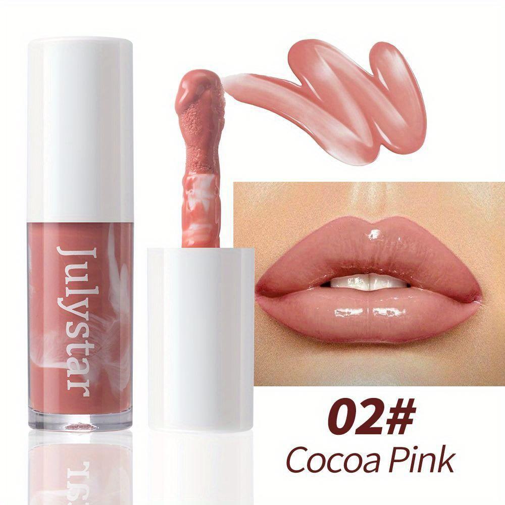 Увлажняющий блеск для губ – Marble Pattern High-Shine Lip Glaze, увлажняющий и стойкий эффект водного блеска, не липкий