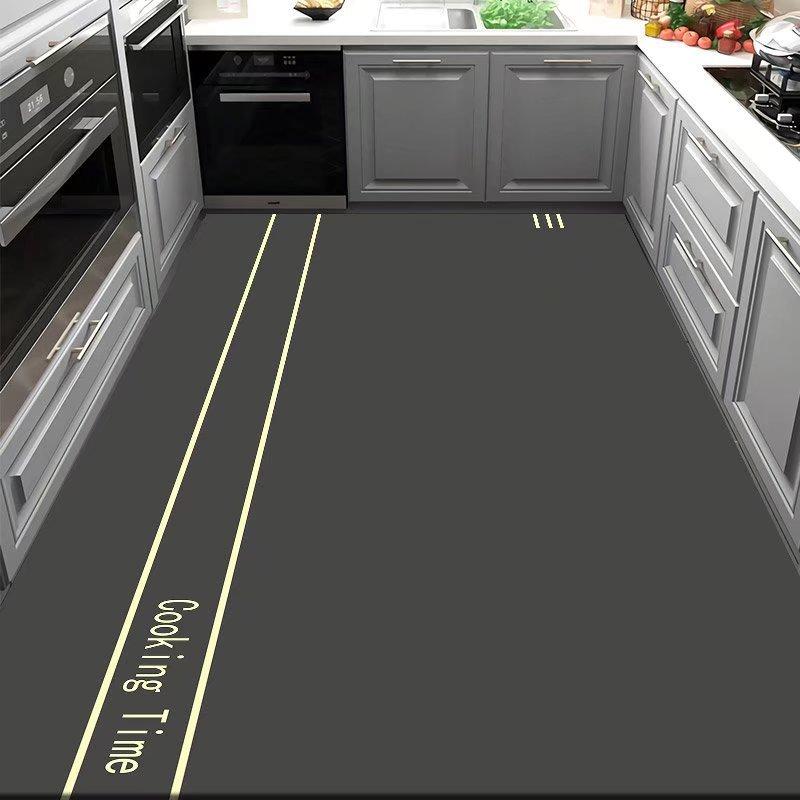 PVC Kitchen Thick Mats Waterproof Home Decoration Area Rug Large Anti-greasy Foot Mat Non-slip Carpet Modern Living Room Carpets