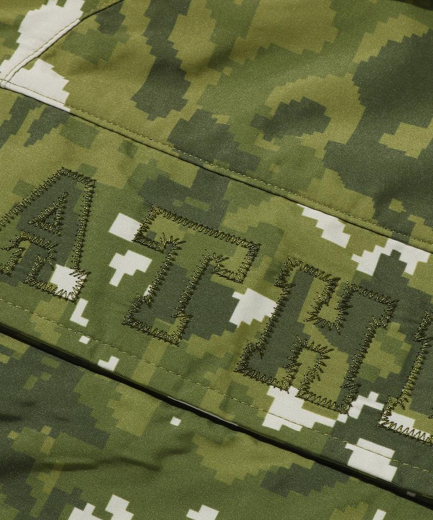 Bape Двухслойная куртка для сноуборда Multi Pixel Camo (M) зеленый