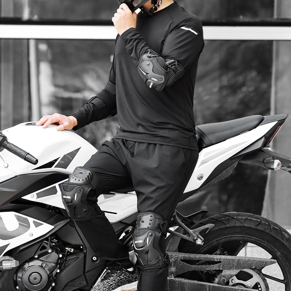 Wosawe Комплект защиты локтей и колен мотоцикла, защита брони эндуро для мотоцикла, внедорожные щитки для голени, взрослые