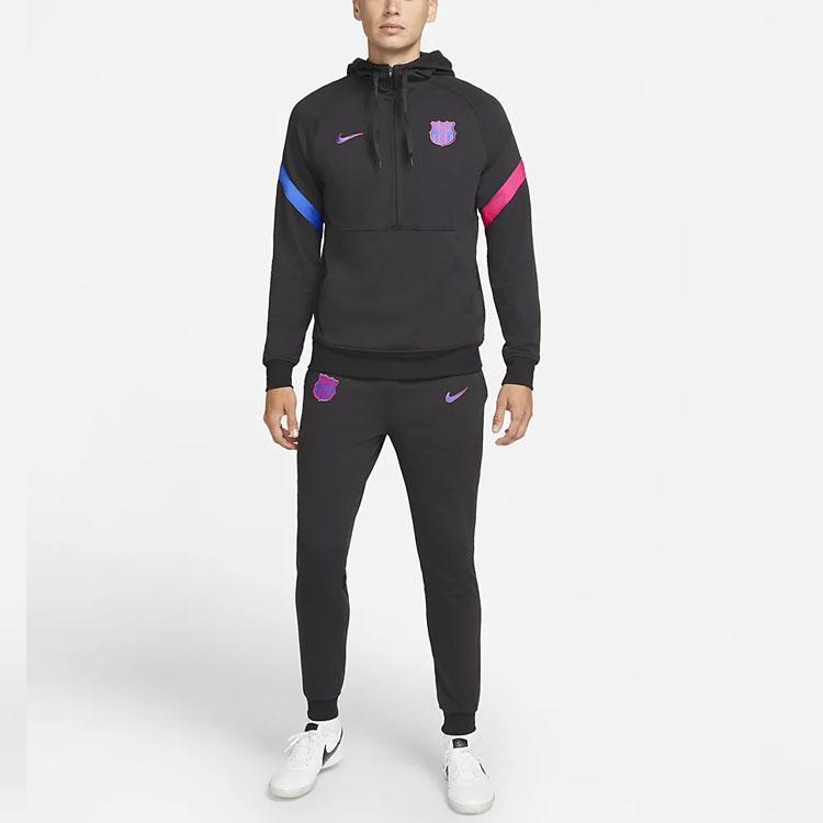 Nike Мужская быстросохнущая толстовка с капюшоном с цветными блоками и логотипом на молнии, черная DB7814-014