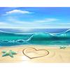 Алмазная Любовь Пляж 5d Алмазная Картина Алмазная Вышивка Крестом Горный Хрусталь Изображение