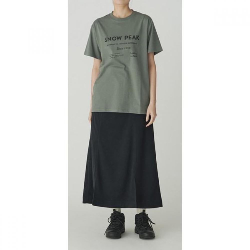 Футболка Snow Peak Sp Typography TS 24au10102fg Foliage S Размер [для мужчин, для улицы]
