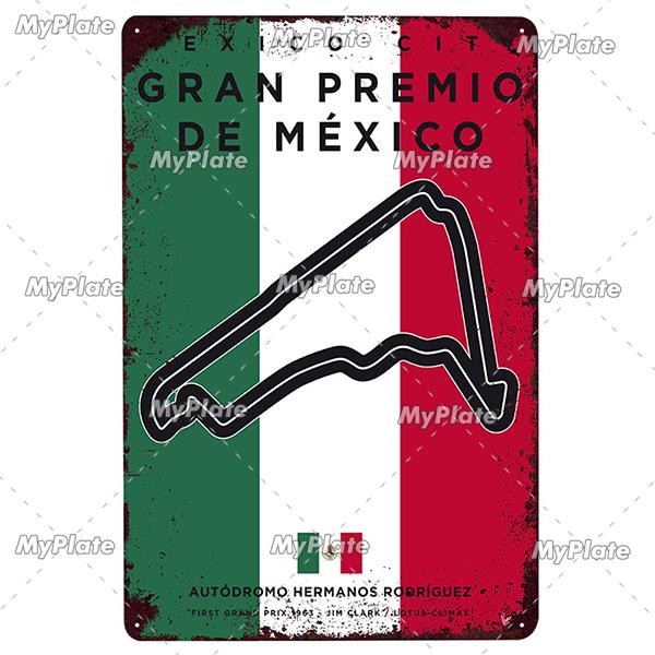 Гоночный трек металлический знак винтажная табличка сервиз жестяная вывеска настенный декор для гаража гоночный автомобиль пластина поделки постер F1 игра на заказ