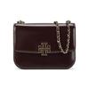 Tory Burch Britten Double T Logo Flap Chain Shoulder Bag Women shoulder bag Cherry-Red 143936-611