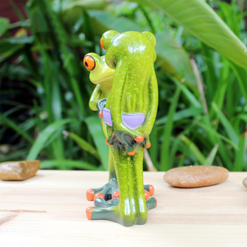 Фигурки лягушек Декор Универсальная креативная статуэтка лягушки Коллекционная фигурка лягушки из смолы Настольные украшения для домашнего офиса