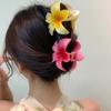 Заколка для волос в виде цветка с градиентом 3 дюйма для женщин Элегантная смола Цветочная заколка для волос Свежий Милый Цветочный зажим Аксессуары для волос для девочек