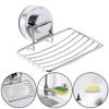 Silver Soap Box Strong Suction Soap Storage Rack Creative Soap Dish Holder
