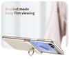 Противоударный чехол для телефона Samsung Z Flip7/6/5 с кольцом-подставкой на 4/3 пальца и пленкой с полным покрытием