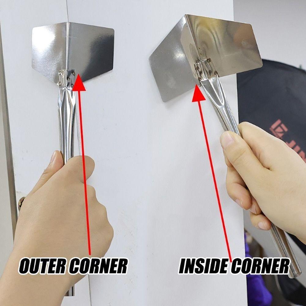 1 шт. Инструмент для удаления герметика Наружный угловой шпатель Нержавеющая сталь Угловой шпатель для гипсокартона