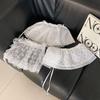Balletcore Mini Lace Skirts Lace Up Butt Curtain Sweet White Lace Fart Curtain  Girl