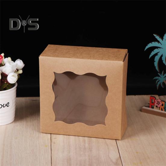 10 шт. прочная загрузочная коробка для печенья большой емкости полезная белая/коричневая упаковка для выпечки десертов