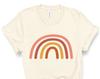 Rainbow Tee, Abstract Rainbow T Shirt, Neutral Rainbow, Terracota Print, Minimalist, Mid Century Modern, BURNT ORANGE, Earthy Graphic Tee