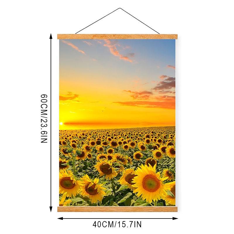 41 см/51 см магнитная вешалка для плакатов с подсолнухом, натуральная рамка, вешалка, рамка для живописи, фоторамка, настенная художественная рамка для рукоделия
