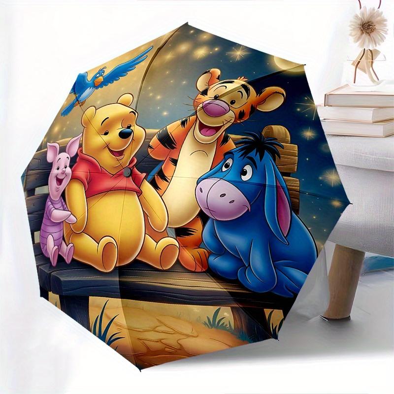 1 Auto Open Winnie the Pooh, Tigger Themed Colorful 8-rib Portable Umbrella for Men and Women, A Compact Commuting Companion Suitable for Da