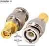 Kit RF Coaxial Adapter Conversion Connector BNC Male Male Female 4 Types of Installation Connectors RF Connector Kit Wifi Antenna Cable Set of 4