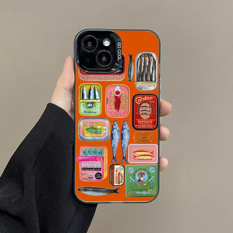 Чехол для телефона с рисунком «Рыба Сардины» для Samsung Galaxy S26 S25 Ultra S24 S23 FE S22 S21 Plus A56 A55 A54 A35 Жесткий матовый чехол