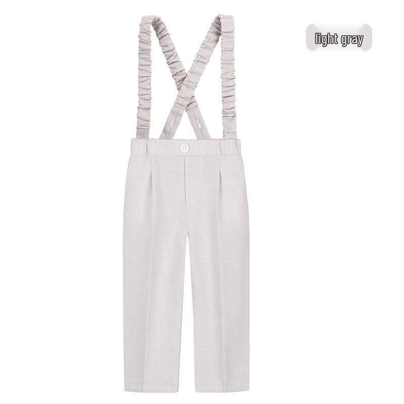 Детские однотонные брюки - Повседневные длинные брюки для мальчиков для школьной формы, Весенне-осенний костюм для выступлений