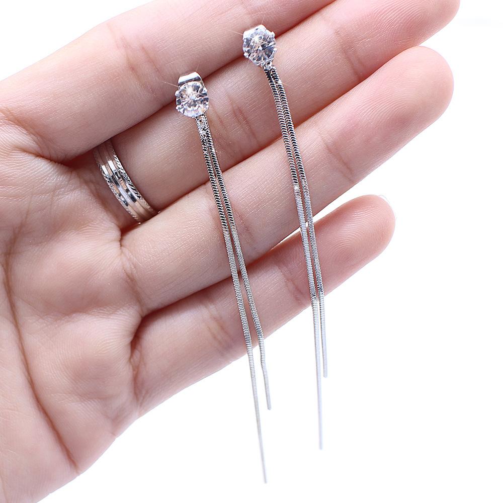 Snake Chain Tassel Earrings For Women