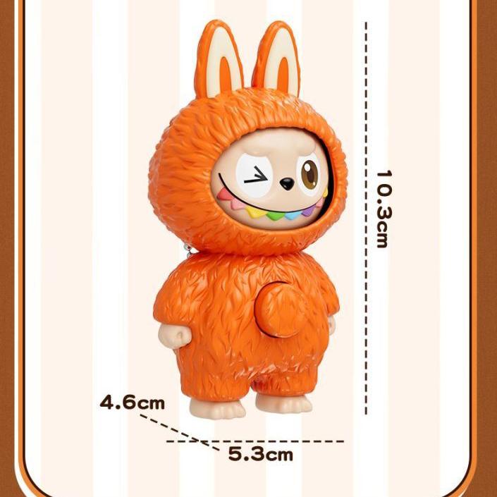 Internet Celebrity Labubu Cartoon Toy Pendant, Face Changing Keychain Figurine Decoration, Creative and Cute, Super Cute