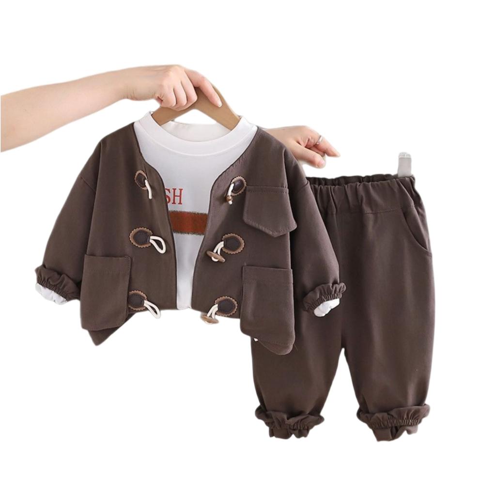 Детский повседневный комплект с длинным рукавом, удобные наряды для повседневной носки