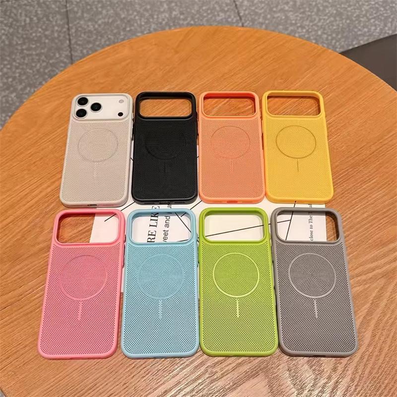 Сетчатый чехол для охлаждения и отвода тепла с магнитной фиксацией Magsafe для iPhone 17 16 15 14 13 12 11 Pro Max Plus 17 Air, чехол с поддержкой беспроводной зарядки