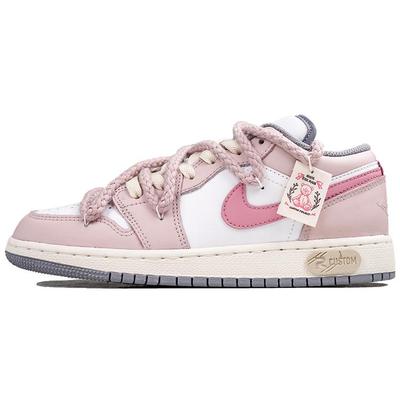 Air Jordan 1 Low Винтажные Баскетбольные Кроссовки GS Светло-Розовые 553560-053(Команда27-АЖ)