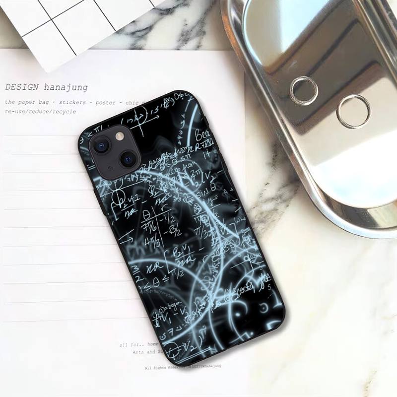 Physics Chemical Mathematics Phone Case For iPhone Mini 11 12 13 14 15 Pro XS Max X Plus SE XR Shell