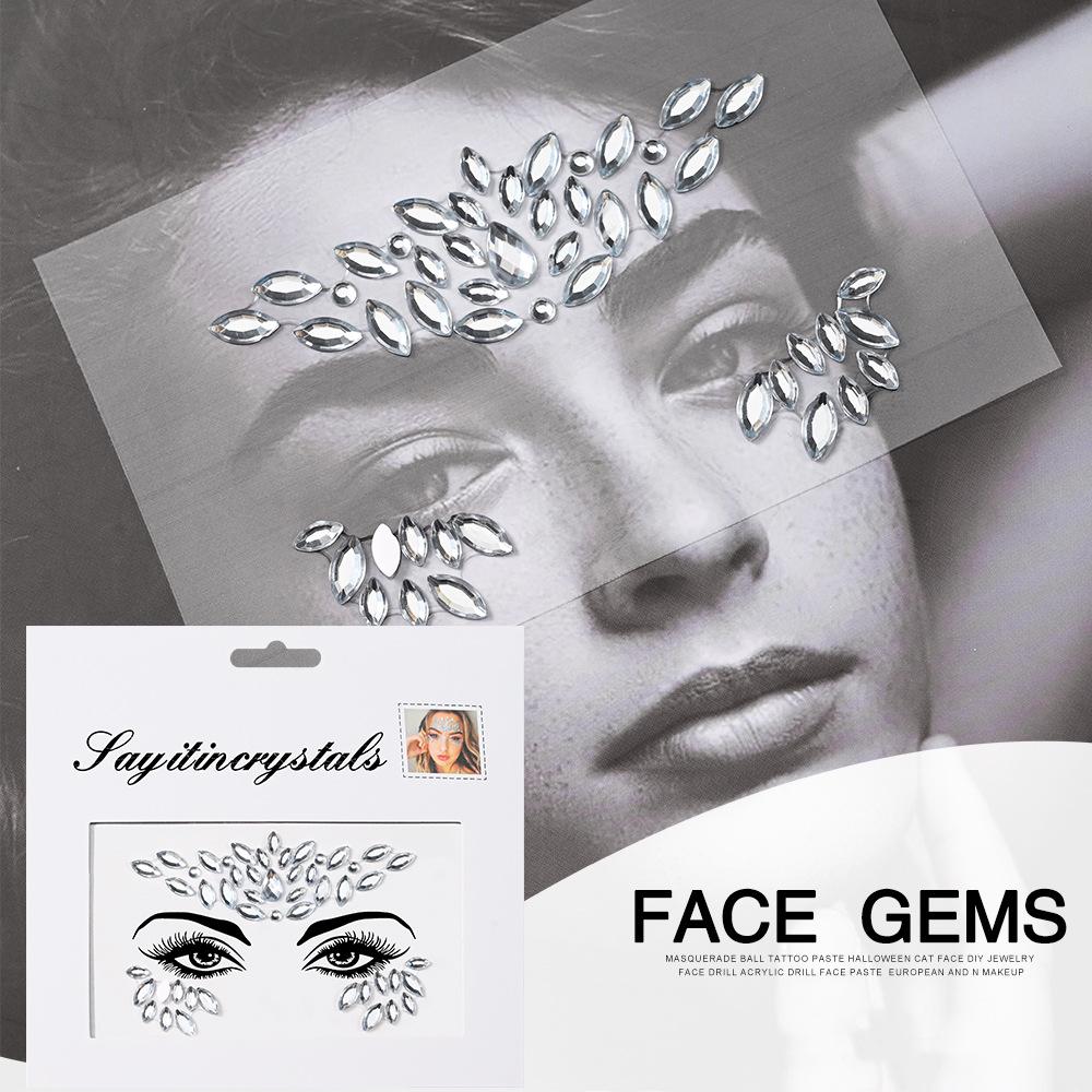 Экологичные Маскарадные Акриловые Наклейки С Бриллиантами