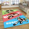 Cartoon Cute P-Powerpuff Girl Rug Carpet for Living Room Bedroom Home Decor,Floor Mat Non-slip Decoration for Sofa Doormat Gift