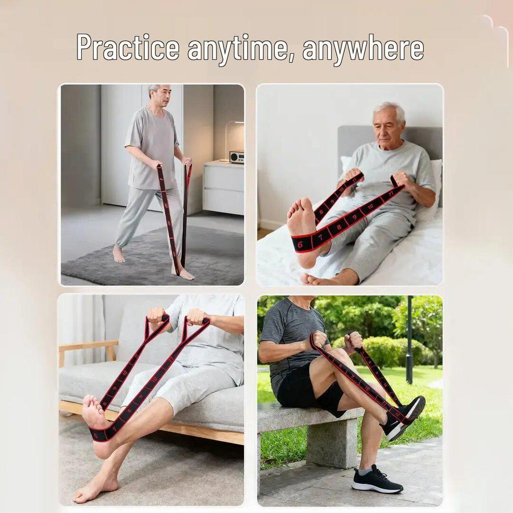 Эластичная лента-эспандер со шнурком для наращивания мышечной массы и тренировок - Идеально подходит для тренировок ягодиц и ног для людей среднего и пожилого возраста