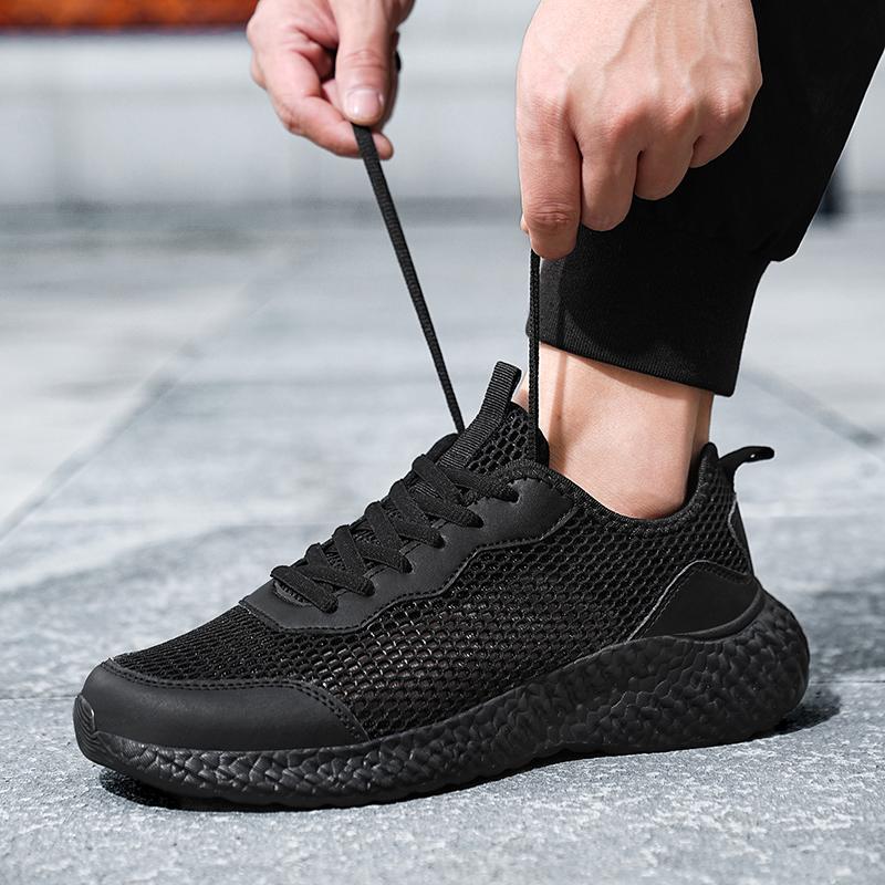 Черные кроссовки MAEDEF для бега, мужские кроссовки, легкие кроссовки, дышащая обувь для ходьбы, удобная спортивная обувь для мужчин