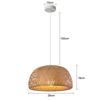 Bamboo Pendant Lamp Chandelier Cover Rattan Lampshade Vintage Light Seagrass Boho Pendant Basket Drum Shade Small Bedroom