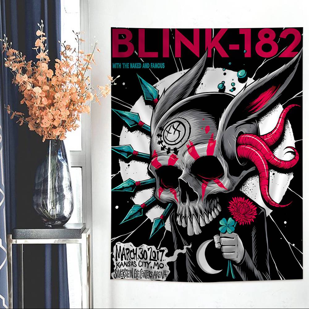 BBlink 182 Рок-группа Красочный Гобелен Настенное Панно Богемные Настенные Гобелены Мандала Настенное Искусство Декор