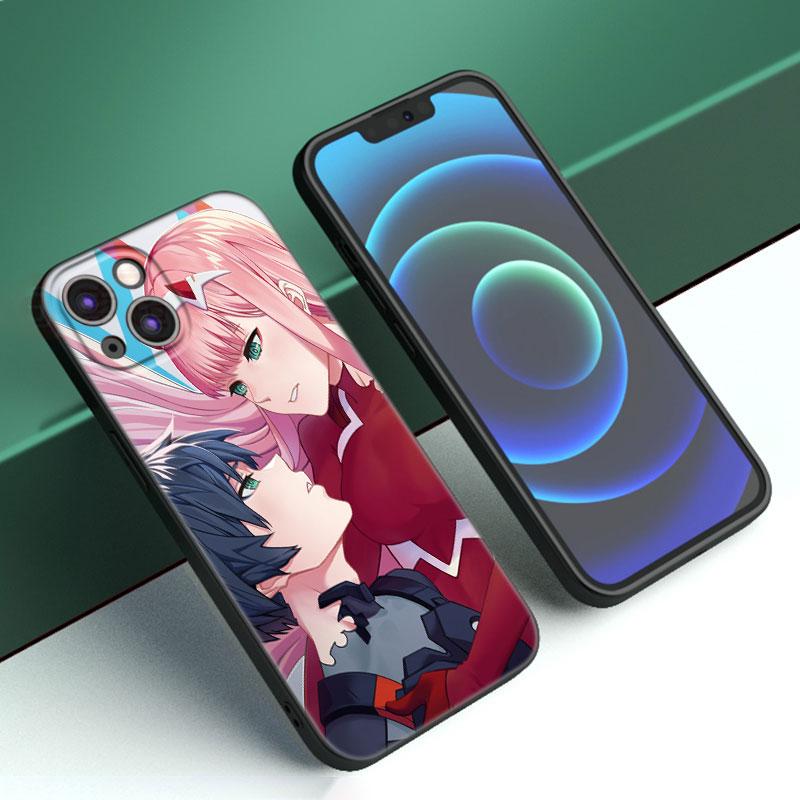 Чехол для телефона Anime Zero Two Darling для Apple iPhone 12 13 Mini 11 14 15 Pro Max 7 8 Plus X XR XS SE 2020 2022 черный силиконовый чехол