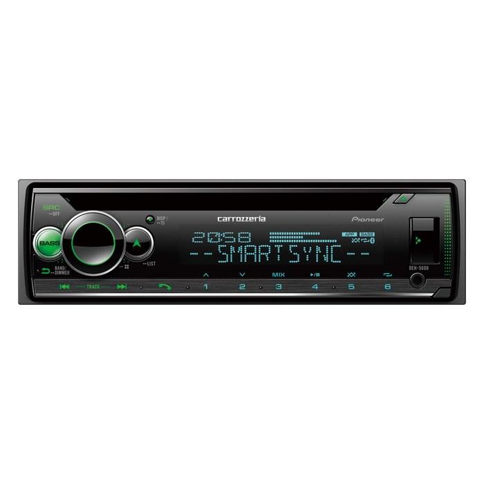 Pioneer Автомагнитола DEH-5600 1DIN CD Bluetooth USB iPod iPhone AUX DSP Carrozzeria Черный/Зеленый