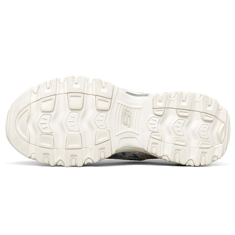 Skechers DLites 1.0 Синтетическая кожа Круглый носок На шнуровке Дышащие Низкие Папины кроссовки Женские кроссовки Разноцветные 149252-WMLT
