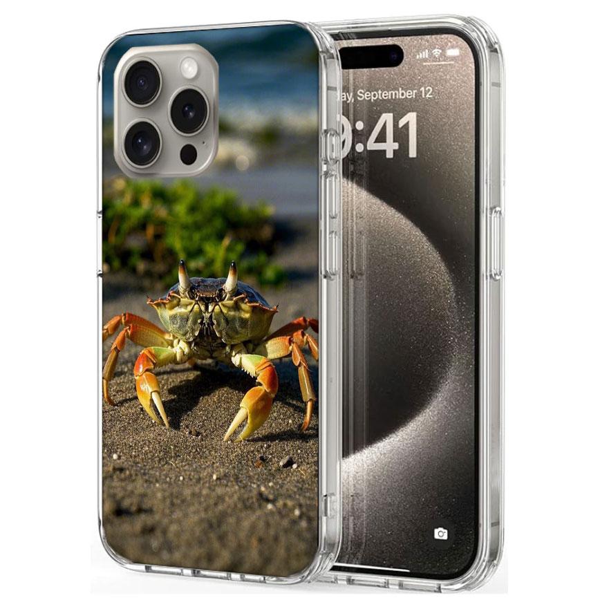 Unique Animal Crab Cases Phone Case For Iphone 17E 16E 17 Air 16 Pro Max 15 Pro 14 Plus 11 13 12 Mini Cover Cases Compatible wit
