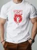 Мужская хлопковая футболка RUSH летняя с круглым вырезом с коротким рукавом с принтом дышащая модная повседневная футболка