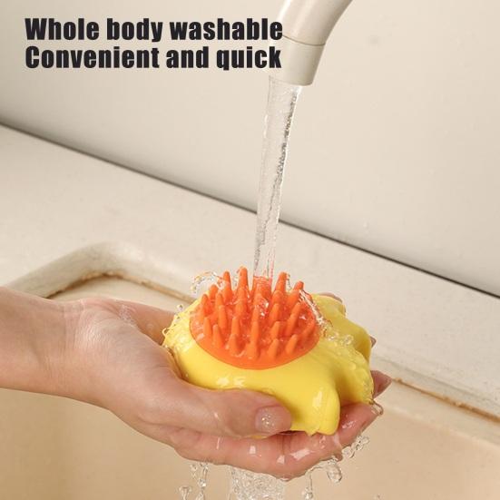 Щетка для купания домашних животных с мягкой щетиной, шампунь, скруббер для линьки, массаж, мытье собак, принадлежности для ухода за длинношерстными собаками и кошками