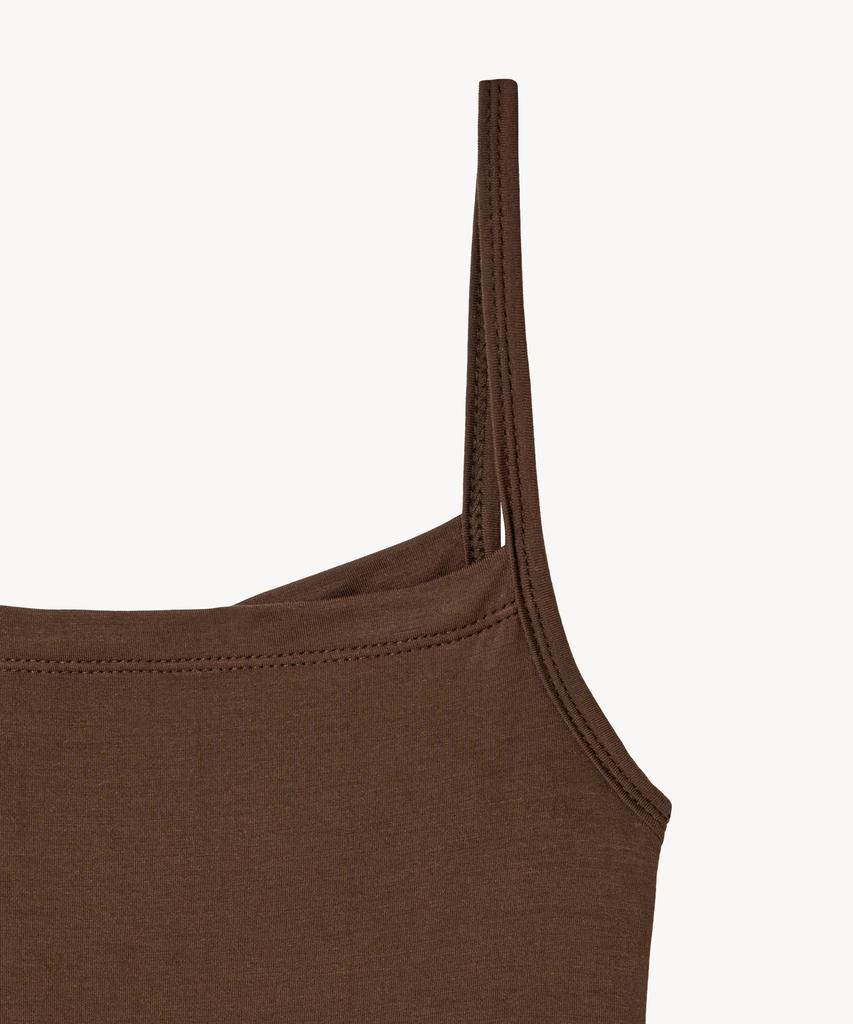 Женский объемный топ-майка Eris Square (коричневый)