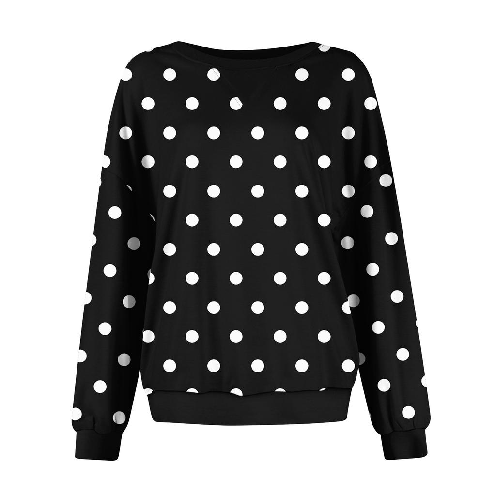 Женский повседневный пуловер с принтом, рубашка с длинным рукавом, толстовка большого размера