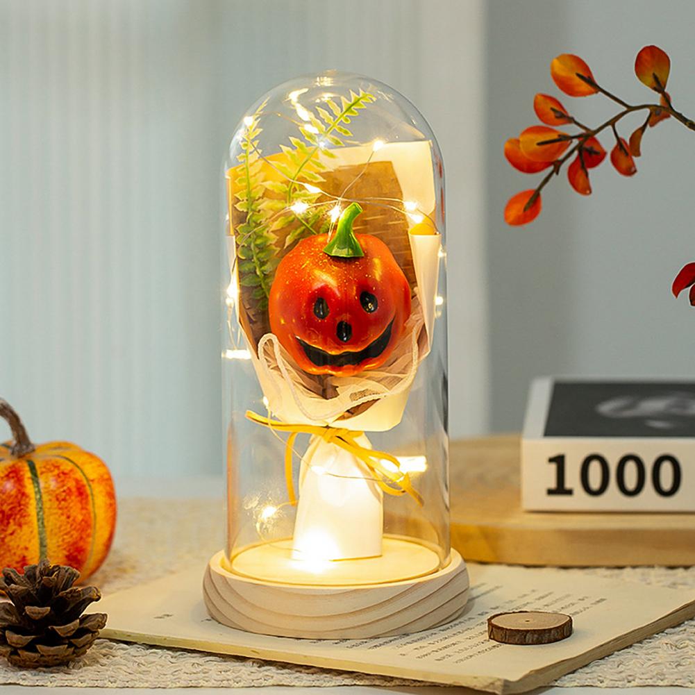 Handmade Halloween Ornaments Halloween Pumpkin Decorations Handmade Glowing Pumpkin Cute Ghost Light for Indoor Home