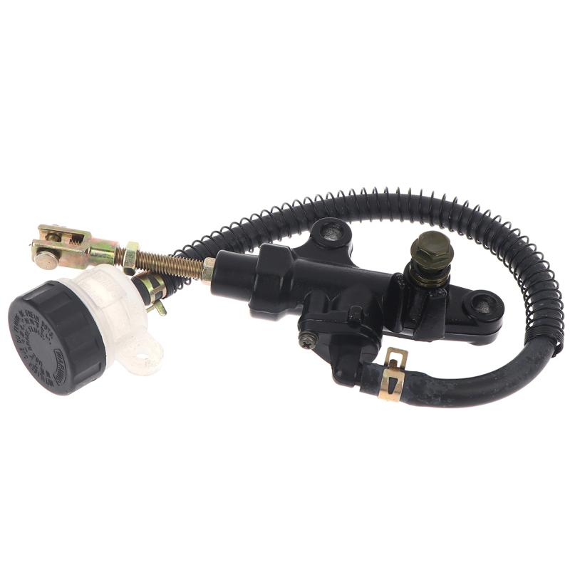 Universal Motorcycle Rear Foot Brake Pump One-line Hydraulic Master Oil Cylinder Durable for Scooter Dirt Bike Refit Upgrade