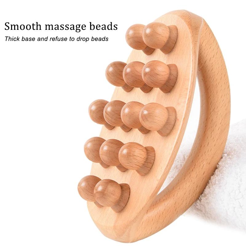 Китайская меридианная массажная щетка, роскошный деревянный набор для ухода за телом, воздушная ручка для детоксикации и релаксации, спа-подарок для женщин