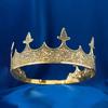 Royal Men's Round Crown Prince Crown Crown Wedding Birthday Ball Party Halloween Decoration Bridal Universal