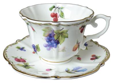 Кружка и блюдце, пригодные для микроволновой печи, от Royal Arden, костяной фарфор, в коробке, 240 мл, Нет. 37564