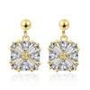 Design Sense Cold Wind Small Lock Fashion Zirconia Sparkling Classic Stud Earrings for Women Dazzling Female Elegant Accessories Timeless Jewelry